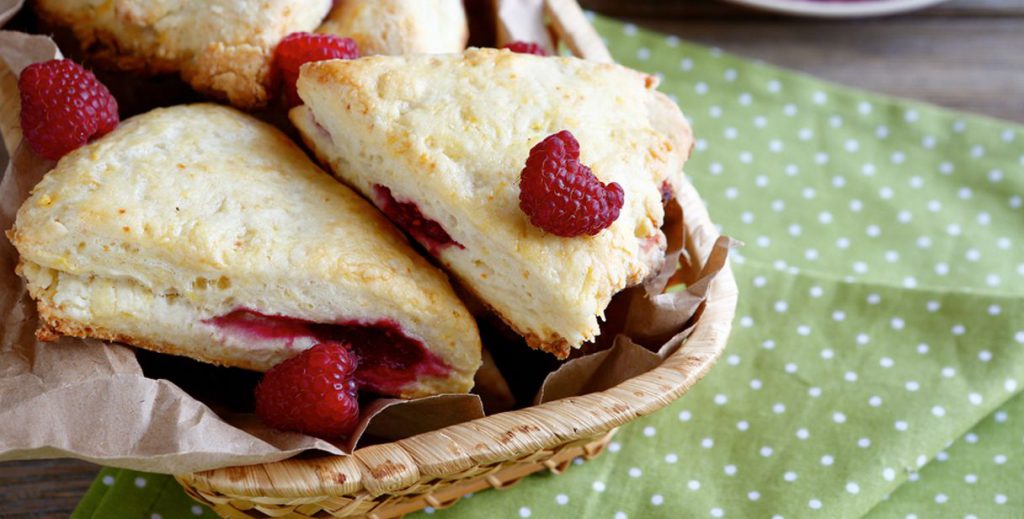 Scones ai lamponi