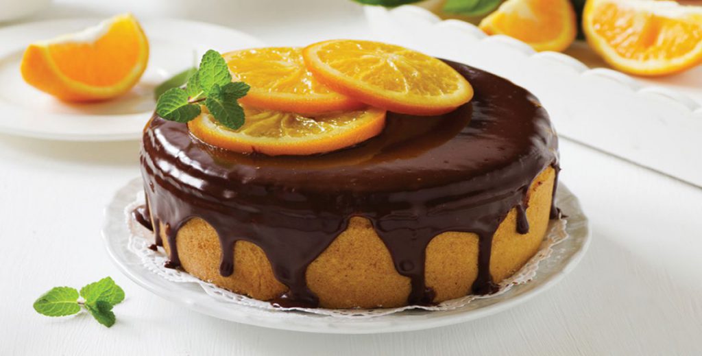 Torta glassata all'arancia