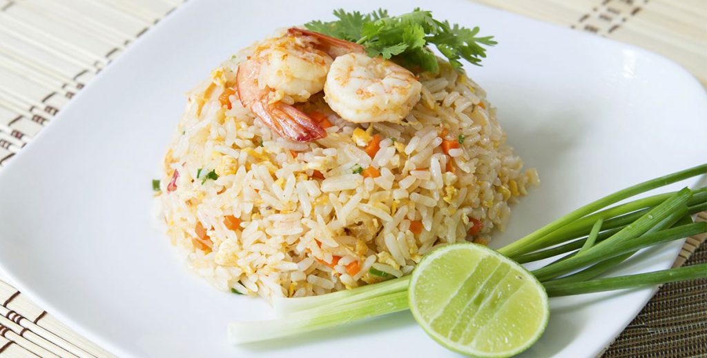Riso Thai ai gamberi