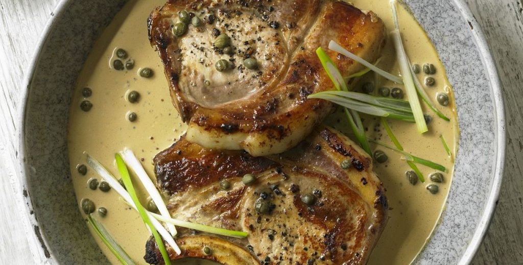 Braciole al pepe verde e capperi